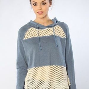 Free People Mesh Cloud Hoodie XS